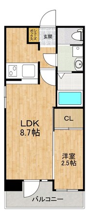 藤崎駅 徒歩5分 3階の物件間取画像